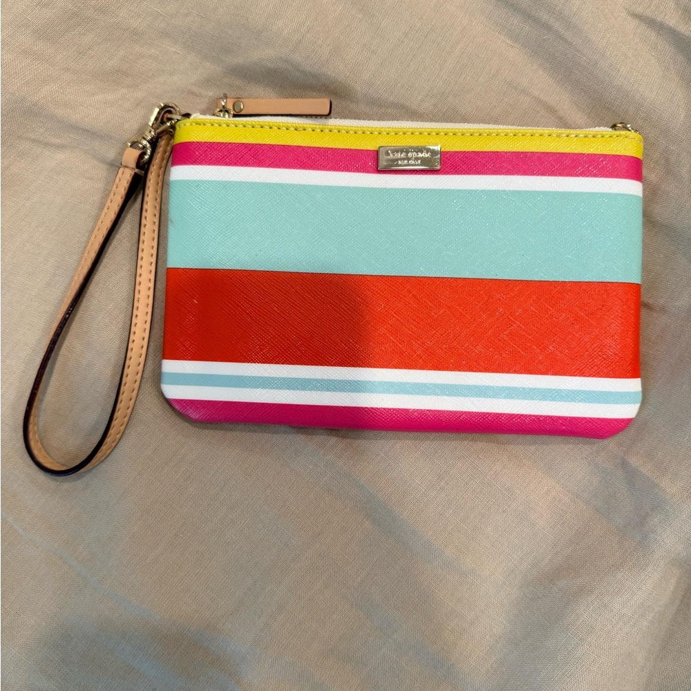 Kate Spade Multicolor Striped Wristlet